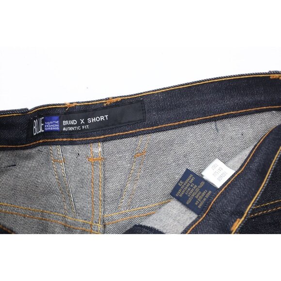 NOS Vtg 90s Marithe Francois Girbaud Mens 33 Baggy Denim Jean Shorts Raw Blue - Picture 6 of 10